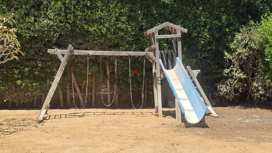 لعبة اطفال خارجية مرجيحة و زحلقية wooden swing set . kidkraft. . outdoo