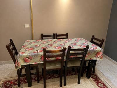 سفرة 6 كراسى خشب