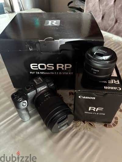 Canon rp with its kit lens rf24-105 f4 & canon lens rf50mm f1.8