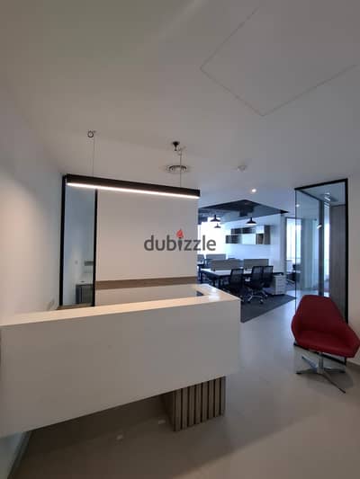 Fully finished, furnished, and fully air-conditioned administrative office for rent in the Fifth Settlement, area 140 square meters²