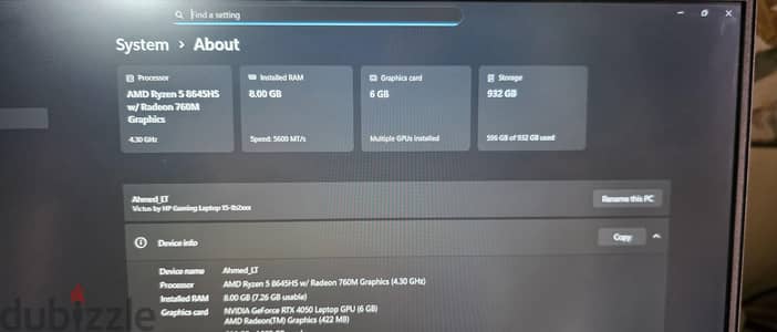 HP Victus 15 RTX 4050