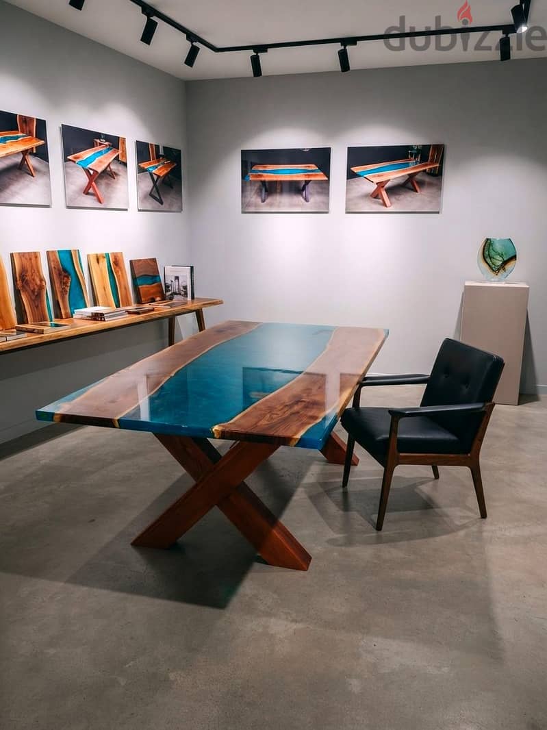 Blue Lago river table. 1