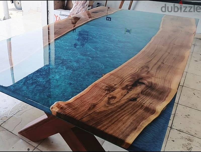 Blue Lago river table. 2