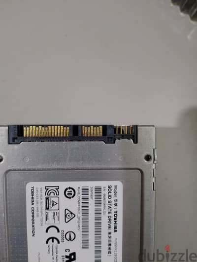 SSD Toshiba 128GB SATA مستعمل بحالة كويسة