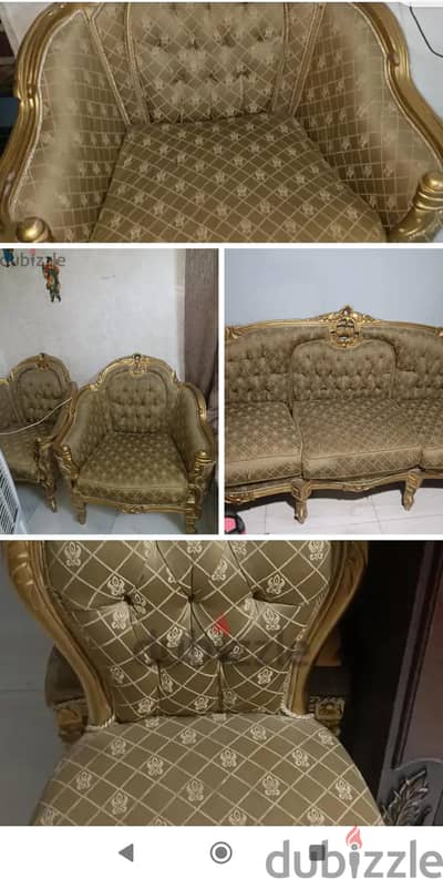صالون مدهب  وارد الخارج خشب زان ممتاز