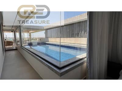furnished Penthouse with private pool for rent in Lake View Residence - new cairo
