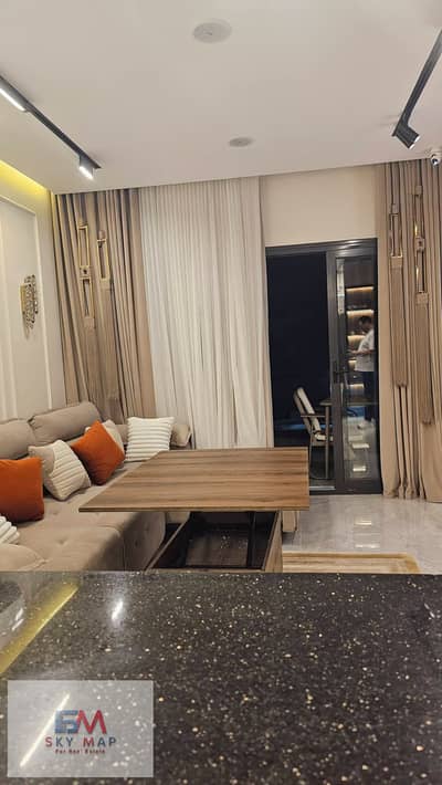 For rent: A fully furnished, 84-square-meter apartment in Privado—the most prestigious phase of Madinaty. It features ultra-super-lux finishes and ful