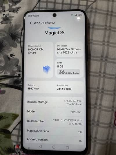 Honor X9c بحاله ممتازه
