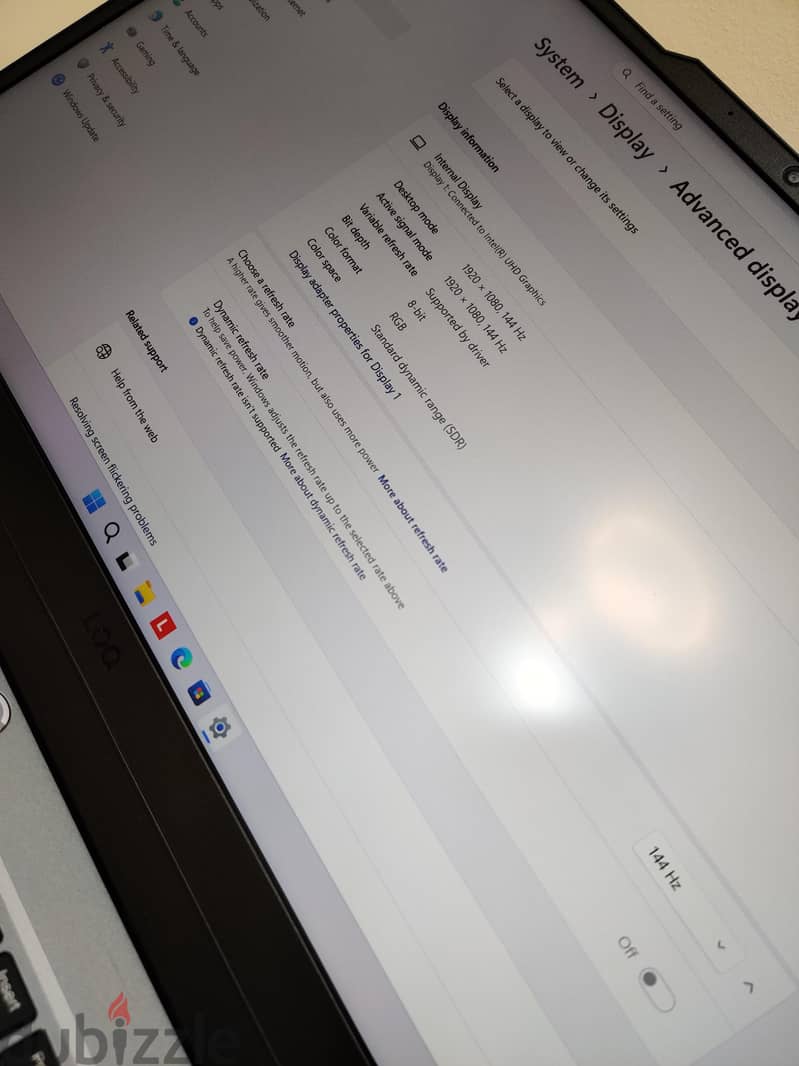 لابتوب جيمنج Lenovo LOQ i7 13650HX / RTX 4060 8GB / 144Hz 100% sRG 10