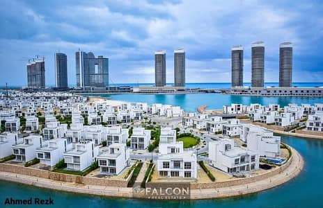 شاليه 128م ( استلام فورى ) فيو عاللاجون lagoon view للبيع فى قلب العلمين الجديده بجوار الحى اللاتينى بالتقسيط على أطول فتره سداد