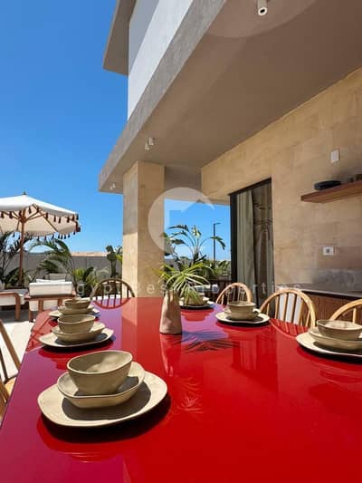 Lowest-priced 2-bedroom sea-view chalet with lagoon views fully finished for sale in Silver Sands with a down payment and installments of up to 8 year
