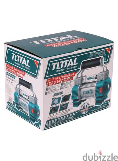 كمبروسر TOTAL 2 بستم، 12-13.5 V، ضغط 120 PSI.