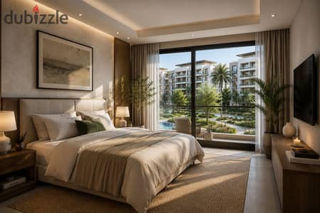 Apartment for sale with a private garden 35 meters on installments in Seven Residence, 10% advance for a ground floor apartment in October Gardens