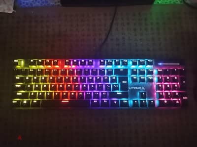 كيبورد RGB 100% ب12 مود مختلف