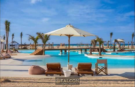 chalet + garden| sea view, fully finished, prime location next to Telal & Marassi in D- Bay North Coast.