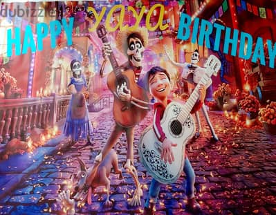 خلفية عيد ميلاد رسمة coco