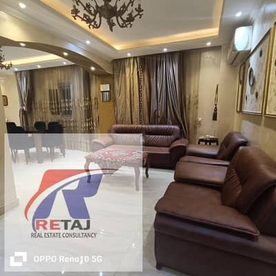 Distinguished furnished apartment for rent – ​​Ultra Super Lux – 180 square meters – in a prime location in the Sixth District – Nasr City
