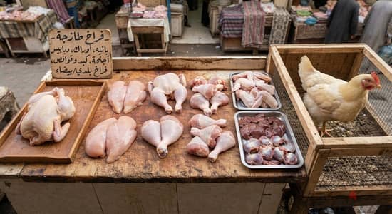 فراخ بيضاء تربية بيتي