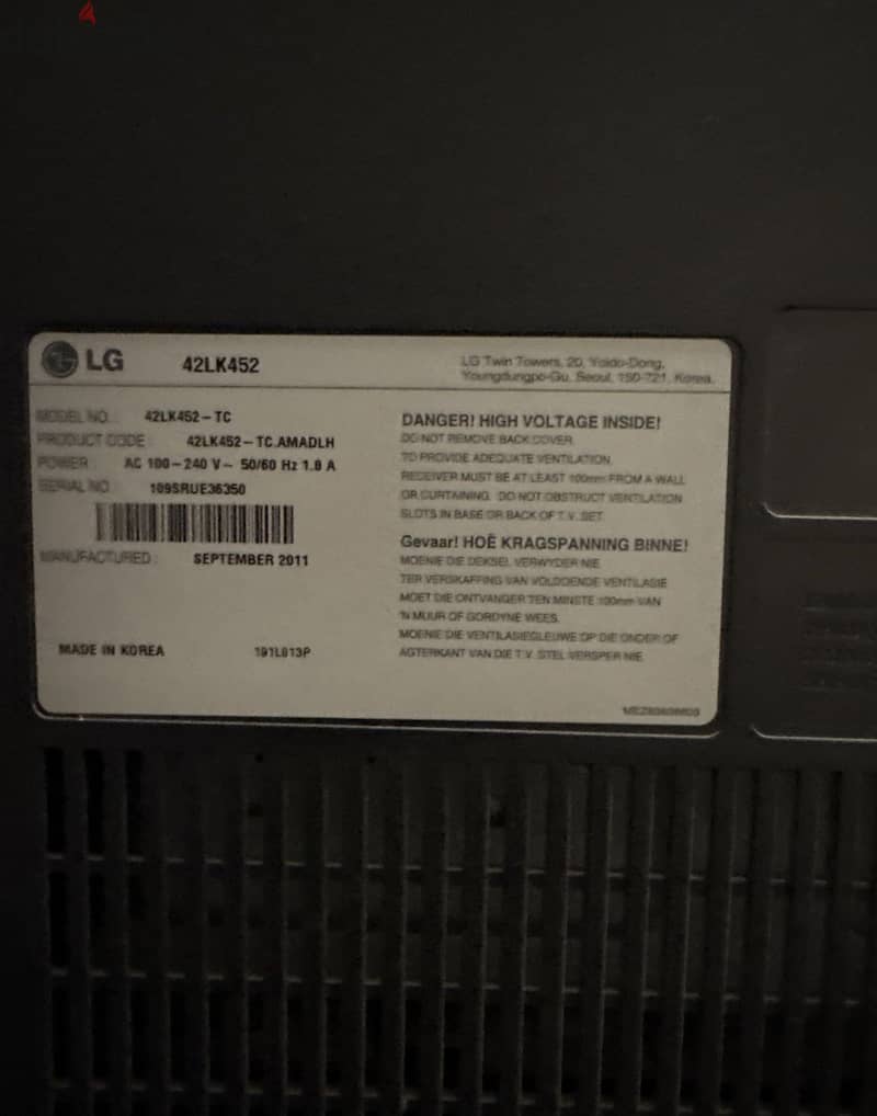 Tv LG 42” 2