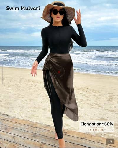 مايو بوركيني و معاه cover up skirt من shein