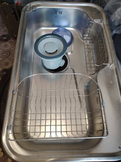 حوض مطبخ كوري جديد مركون بكرتونته