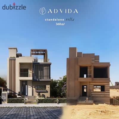 Ready to move Villa for sale in Advida Compound, Sheikh Zayed installment