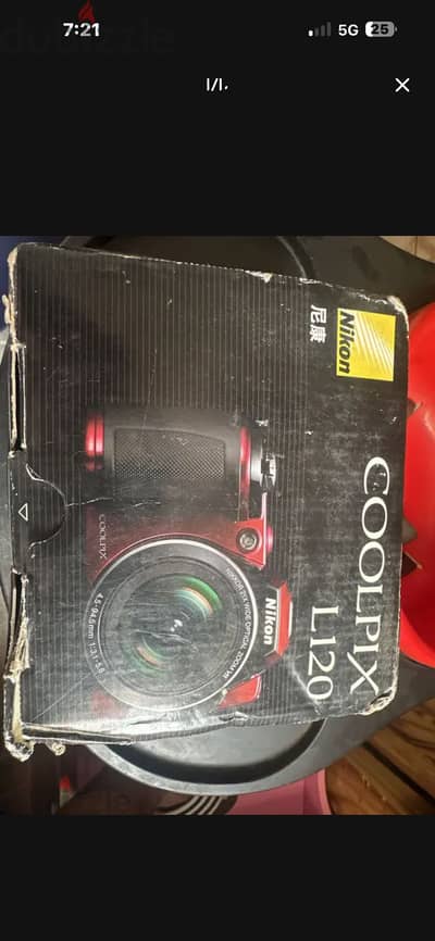 كاميراnikon coolpix l120لون burgundy المميز_زيرو بلكرتونه ولم تستخدم