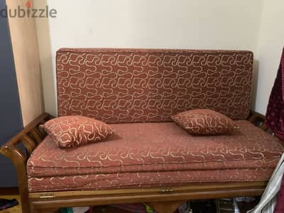 Folding sofa with mattress