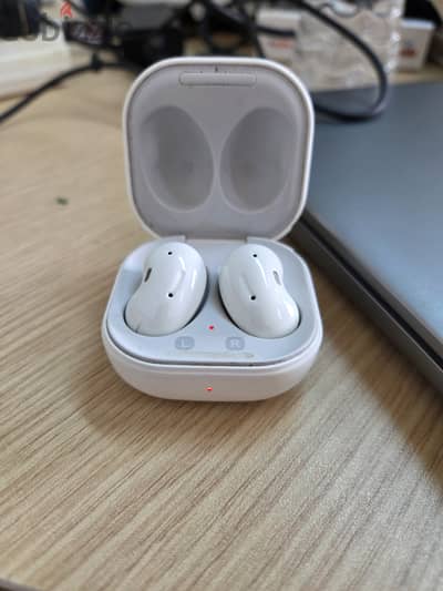 Used white ear buds live