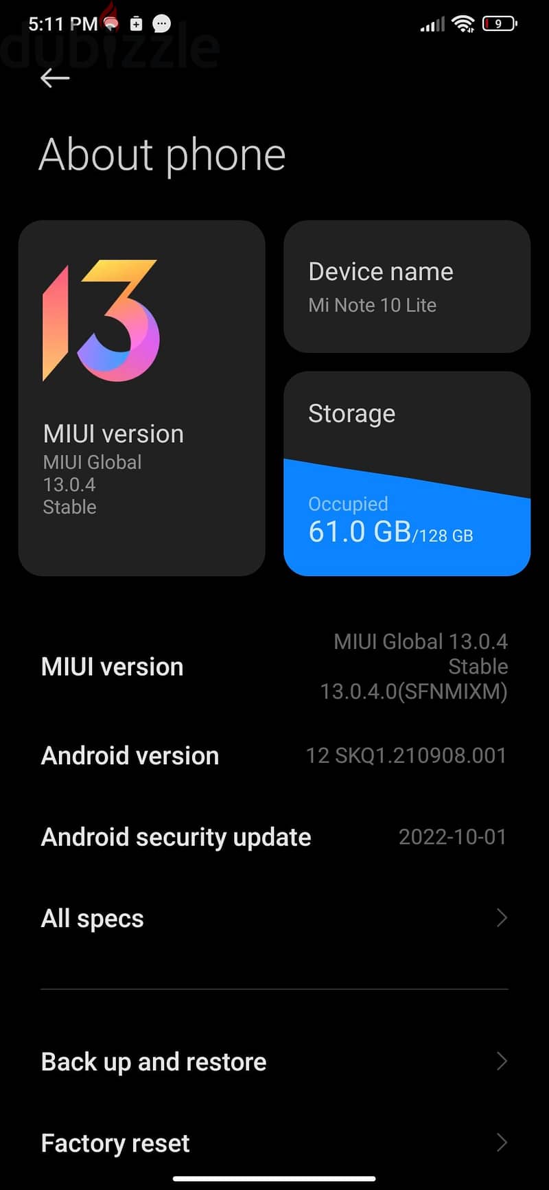 MI NOTE 10 LITE 3