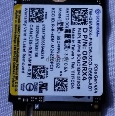 NVME 512GEN 4 بحاله الزيرو