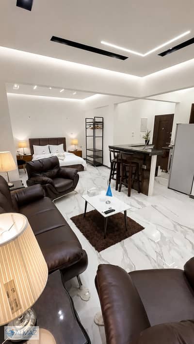 Furnished 50 sqm studio apartment in Al Banafseg 11 Villas, First Settlement, near North 90th Street and Youssef El Sebaei Axis.