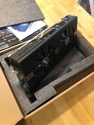 saphire nitro + كارت شاشه rx 570 حجم 8 جيجا بالكرتونه