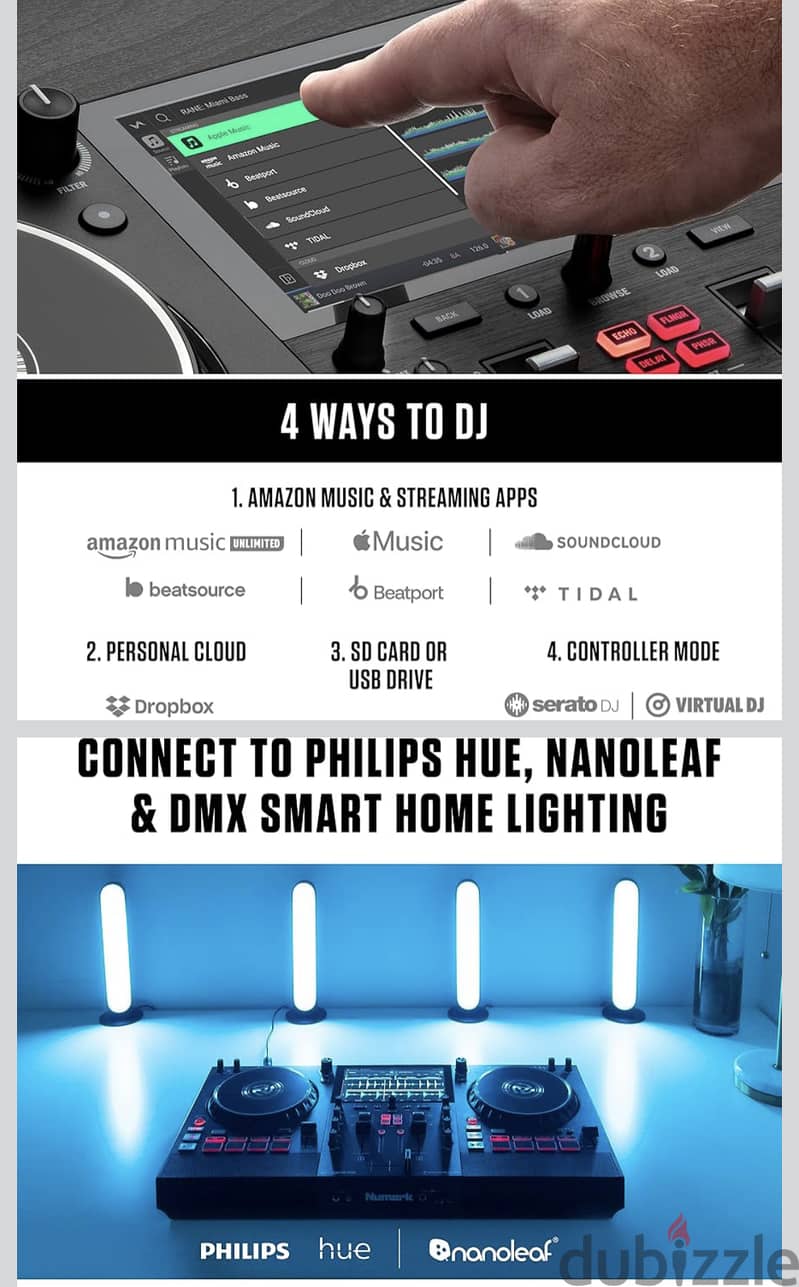 Numark Mixstream Pro+ Standalone DJ Controller, Amazon Music Unlimited 6
