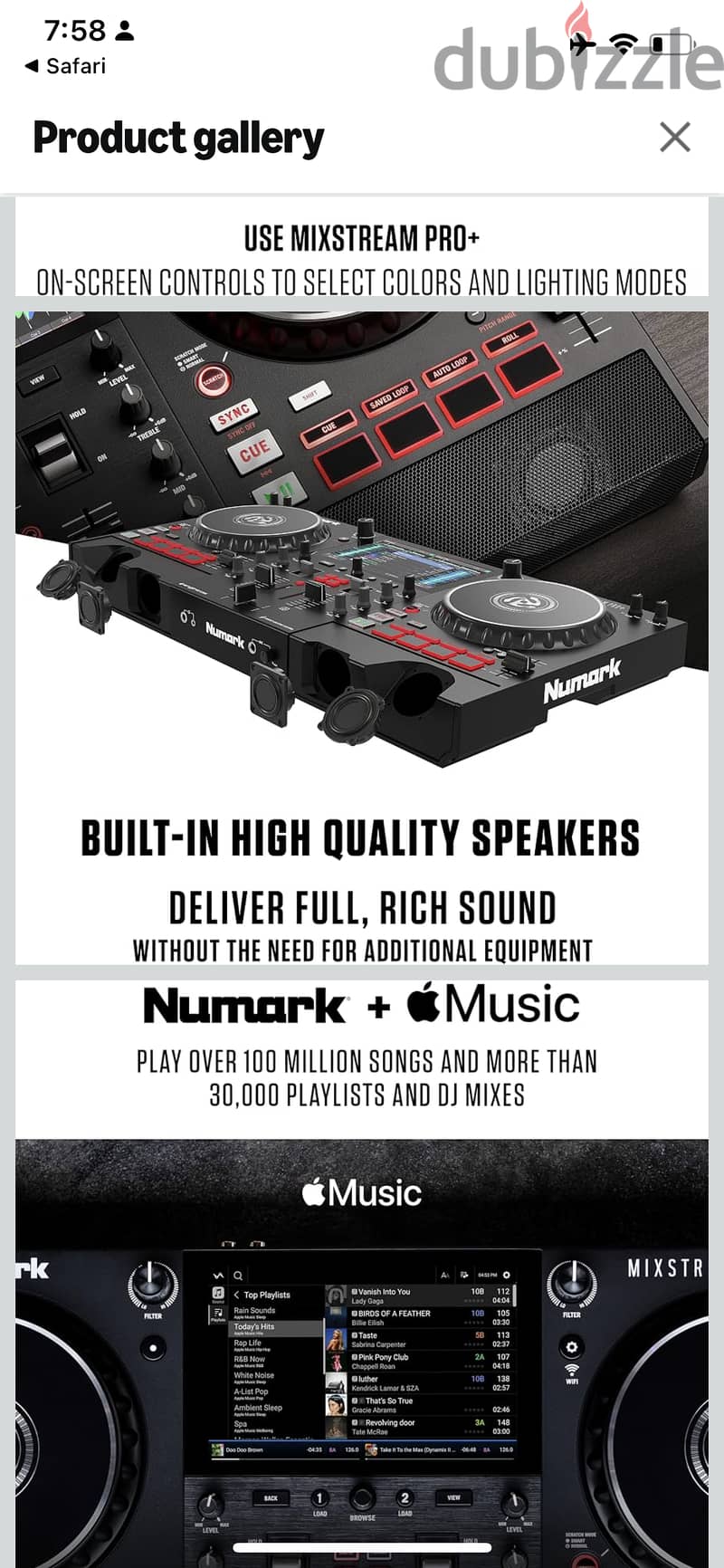Numark Mixstream Pro+ Standalone DJ Controller, Amazon Music Unlimited 7
