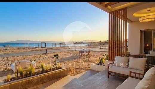 Beach Front 3BR House First Sea Row With Installments Up To 8 Years Plan At The Heart Of Ras ElHekma