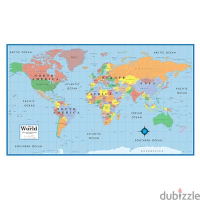 World Map, Continent Map, beginners - high school, Cairo, up to 2m x1m