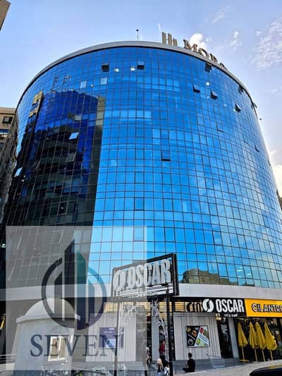 Administrative office 300 sqm, licensed, panoramic front view, for rent in Rehana Plaza, Zahraa El Maadi.