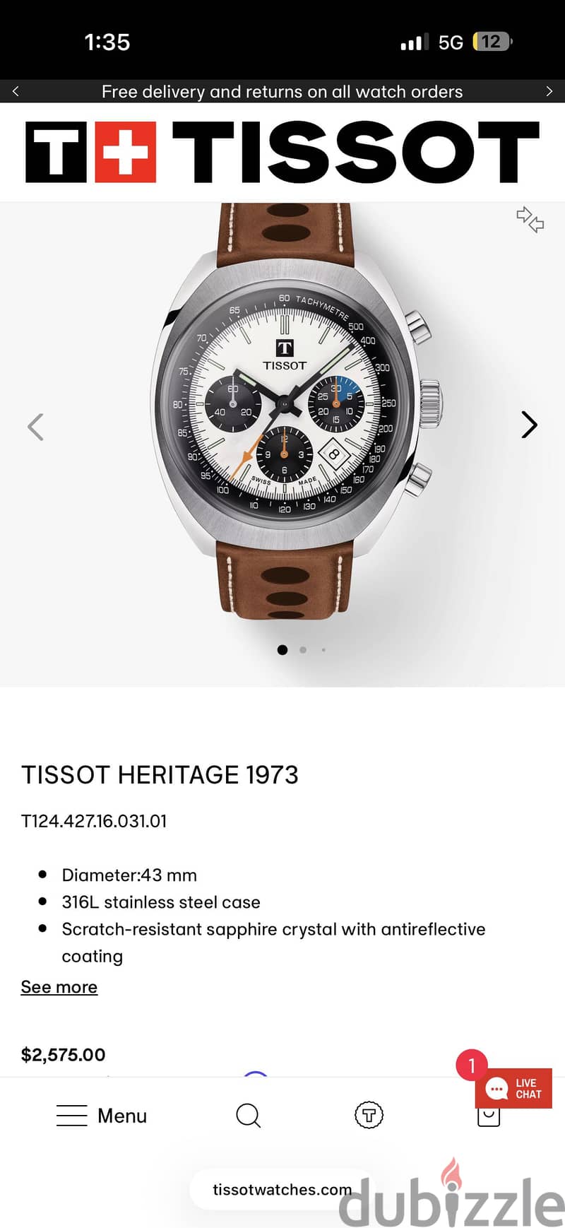 Tissoť Heritage 1973 1