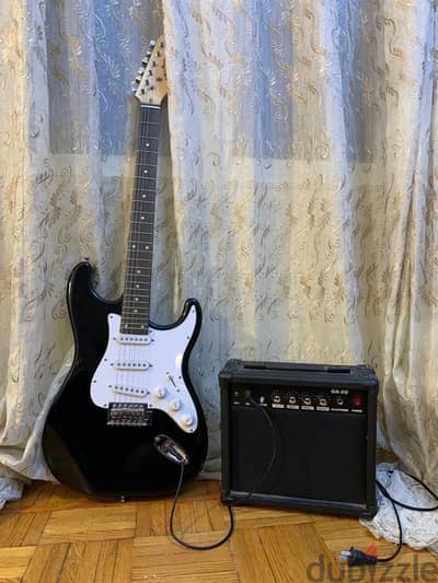 Electric guitar and amplifier
