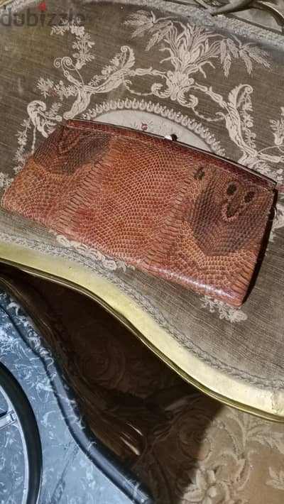 شنطة  clutch vintage جلد كوبرا