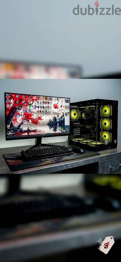 PC Gaming كامل للبيع i5-14400F RTX 5060 – شاشة MSI 180Hz + ملحقات