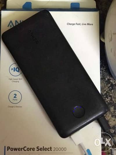 Anker PowerCore Wired Power Bank, 20000 mAh - Black