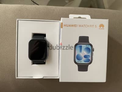 هواوي watch fit 5 استعمال شهرين مع كل مشتملاتها