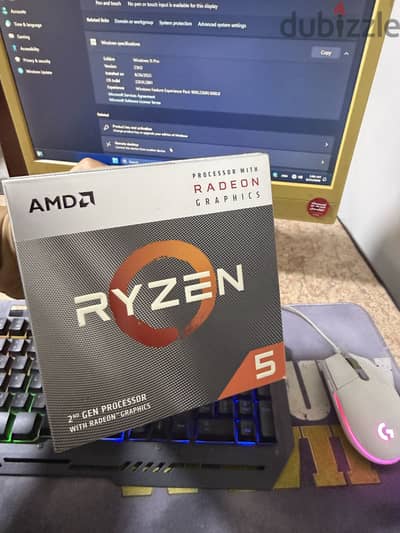 تجميعة ryzen 5 3400g ب كارت داخلي vga11 وبورده msi pro max  b450