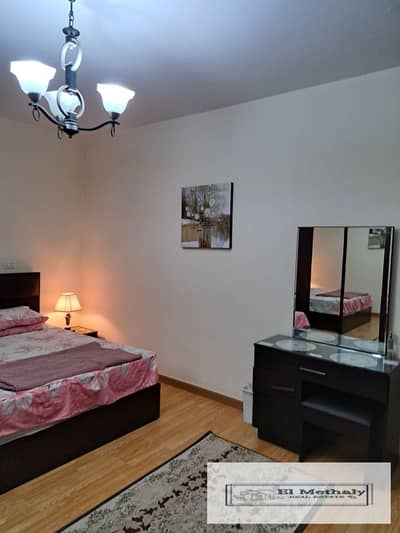 A distinctive furnished apartment in Al Rehab City, New Cairo, next to Avenue Mall and local amenities.