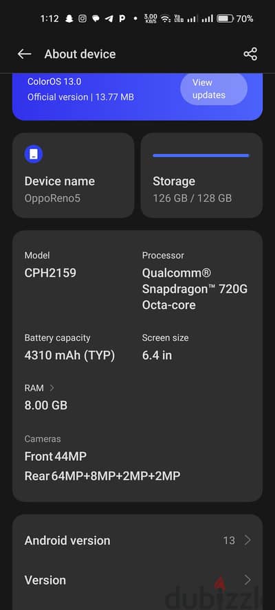اوبو رينو 5 إف