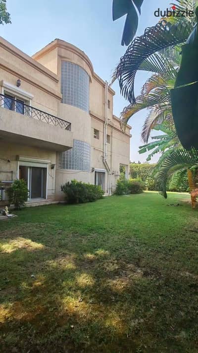 Standalone villa for sale in Al Rehab | Model E | Land area 632 sq m, built-up area 322 sq m | Corner villa overlooking a garden | 4 bedrooms + maid's room | Roof terrace | Close to the food court and commercial market | 30 million
