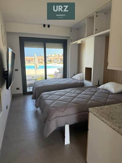 For sale at a special discount: Ground floor chalet with garden next to Madinat La Vista and Salt Best location in Ras El Hekma
