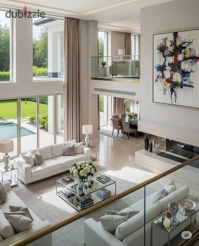 403 sq m villa for sale with a 10% down payment in New Zayed, Yamour Compound  Located in the Green Belt, at the first gate